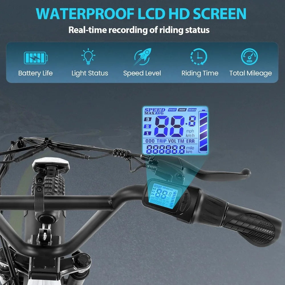 Electric Scooter with Seat, Max 30Miles Ranges&20Mph, 500/800/1200W Motor, 14" Fat Tire Foldable Commuter