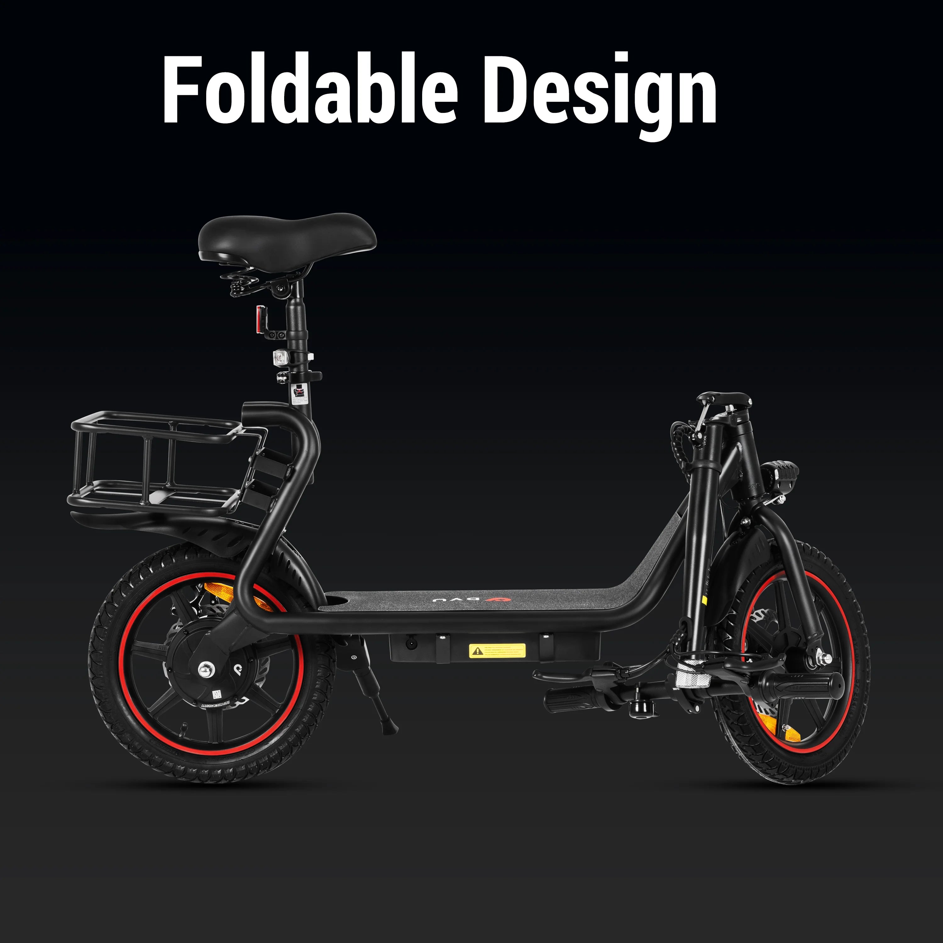 500W Electric Scooter with Seat&Basket, 15.5 Miles Ranges 15.5MPH Max Speed,Electric Scooter