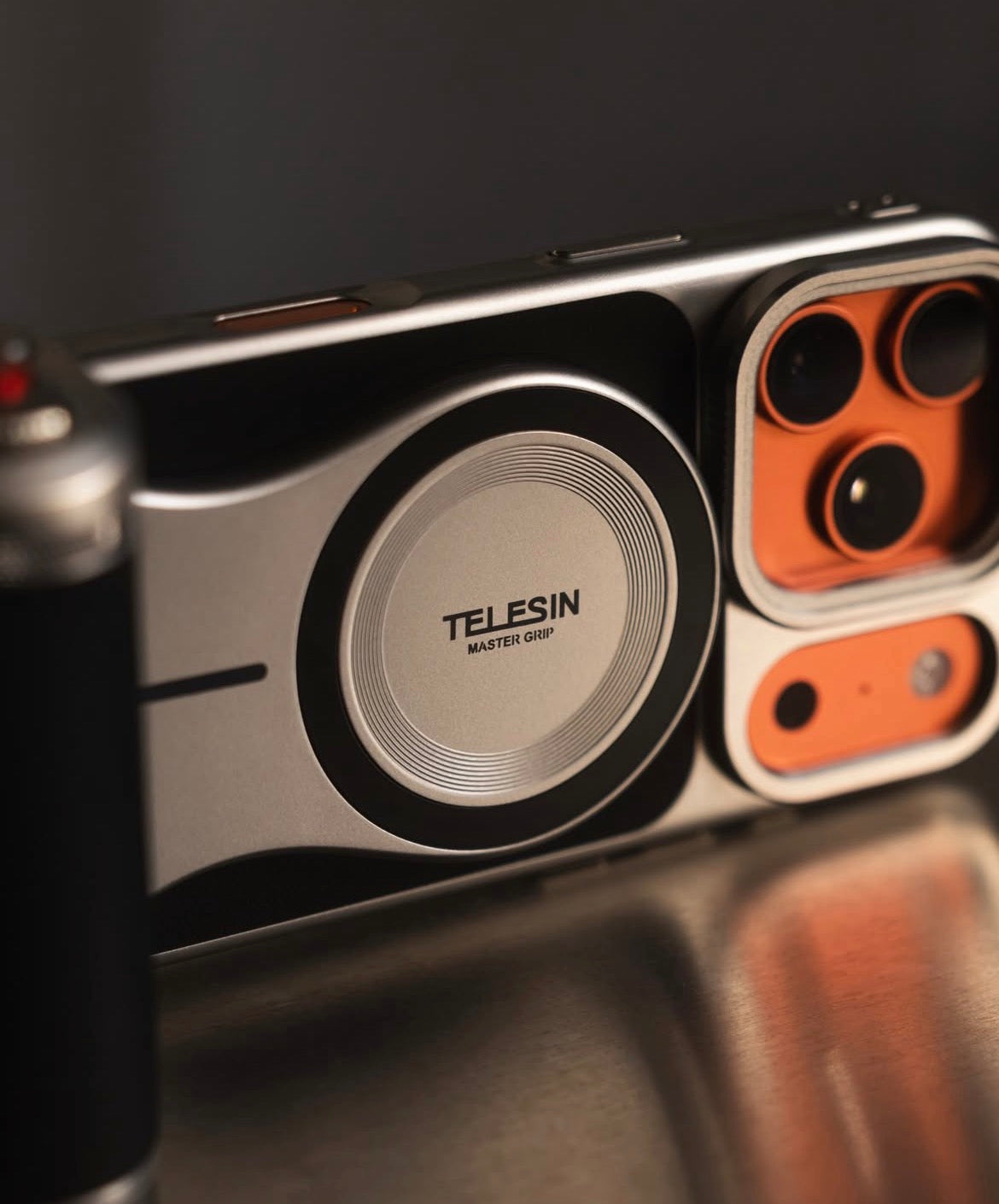 “Black” TELESIN Magnetic Phone Camera Shoot Hand Grip.