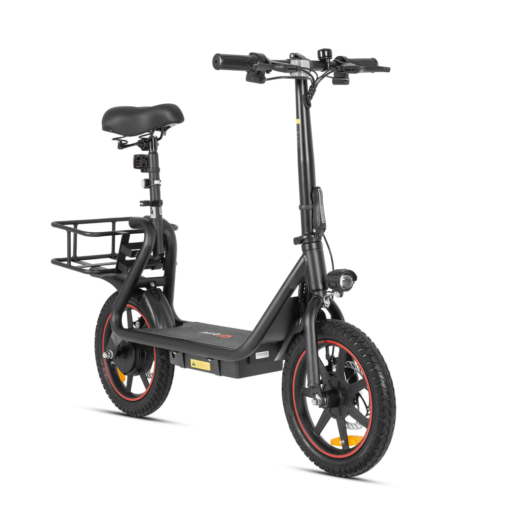 500W Electric Scooter with Seat&Basket, 15.5 Miles Ranges 15.5MPH Max Speed,Electric Scooter